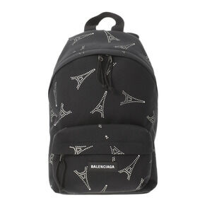 BALENCIAGA Explorer Backpack Rhinestones Black Nylon Daypack